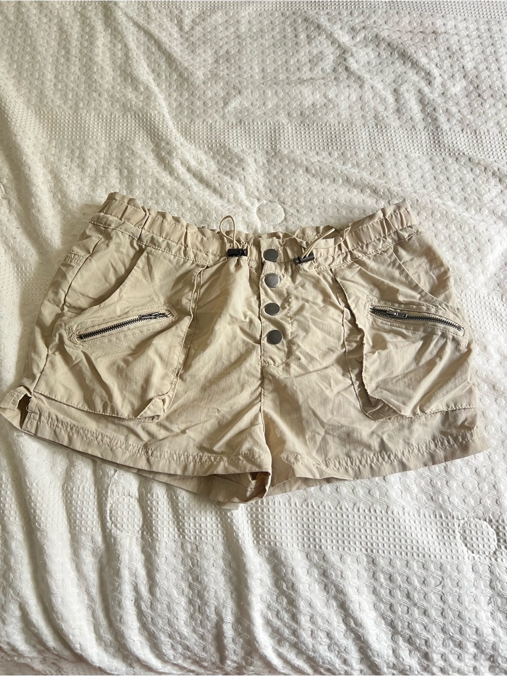 Beige Women’s Utility Cargo Shorts
